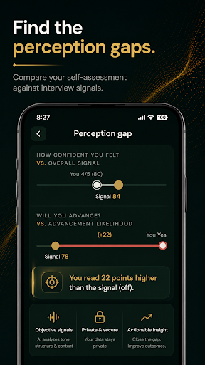 Perception gap comparing your self-read against the interview signal